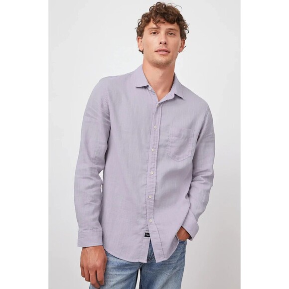 Rails Wyatt Button Down shirt mens Size M lavender 100% cotton long sleeve - Picture 1 of 12